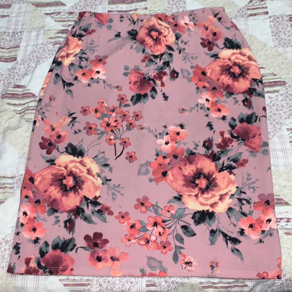 Floral Pencil Skirt